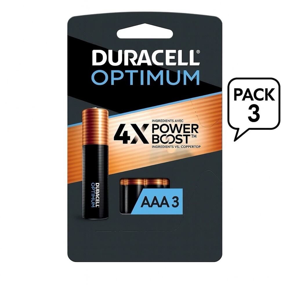 18 TOTAL - Duracell Optimum Alkaline AAA Batteries
